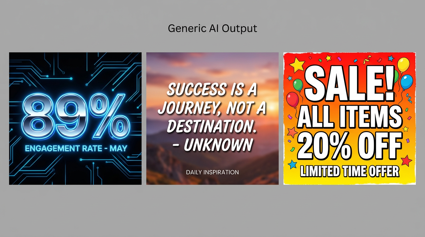 Generic AI output -- three clashing styles